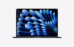 MacBook Air, 15 pulgadas, chip M5, CPU de 10 núcleos, GPU de 10 núcleos, Medianoche, 16 GB de memoria, 512 GB de capacidad