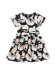 Short Sleeve Wrap Neck Dress